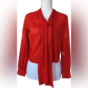 Vintage Handmade Polka Dot Blouse